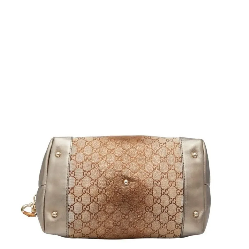 Gucci GG Canvas Heartbit Bamboo Shoulder Bag